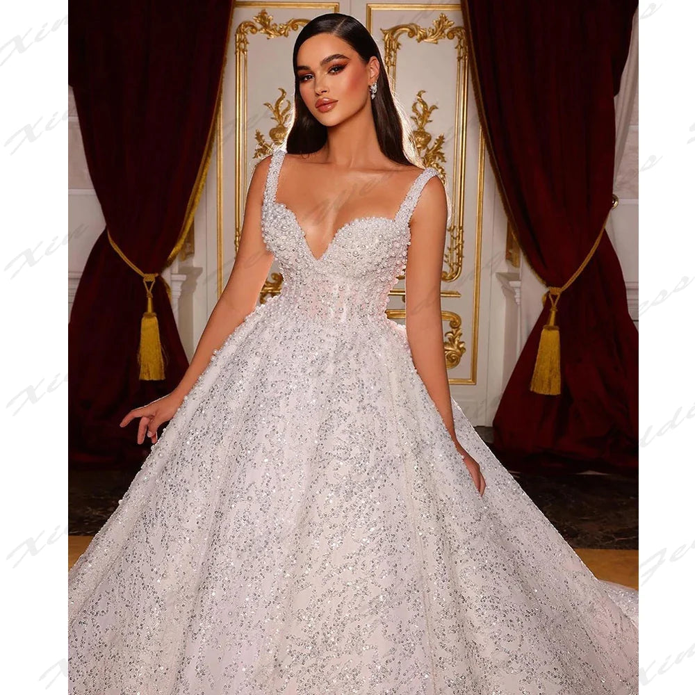 Beautiful New Wedding Dresses A-Line Sexy Backless Mermaid Off Shoulder Sleeveless Sweetheart Bride Gowns For Women Custom Made