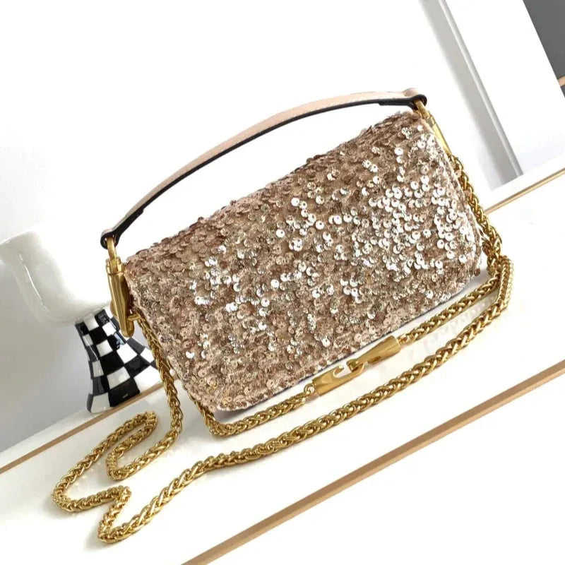 Fashion embroidered beaded dinner bag high quality chain handbag designer shoulder bag multifunctional Joker Crossbody bag 2