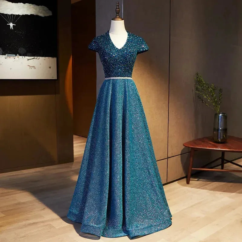 Long Women's Graduation Prom Dress for Women Formal Occasion Dresses for Day and Night Party Evening Gown Robe Elegant Gowns