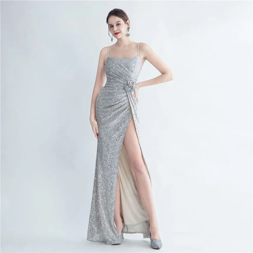 Sexy backless maxi pailletten zomerjurk vrouwen elegante luxe verjaardagsfeestje jurken lange prom bruidsmeisje avondjurken vestidos