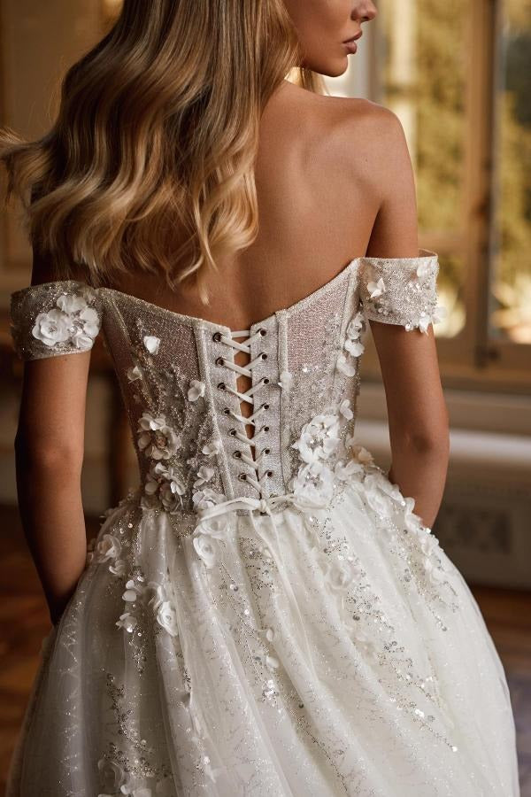 Robe de mariée trapèze sans manches, magnifique et moelleuse, avec des Appliques simples, Sexy, dos nu, robes de mariée élégantes, nouvelle collection 