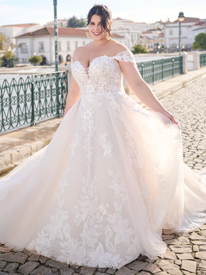 Layout Nizza von Schulter Applikationen Schatz Braut Kleid Kurzärmelöhe Rückenlose Hochzeitskleider maßgeschneiderte Roben de Mariée