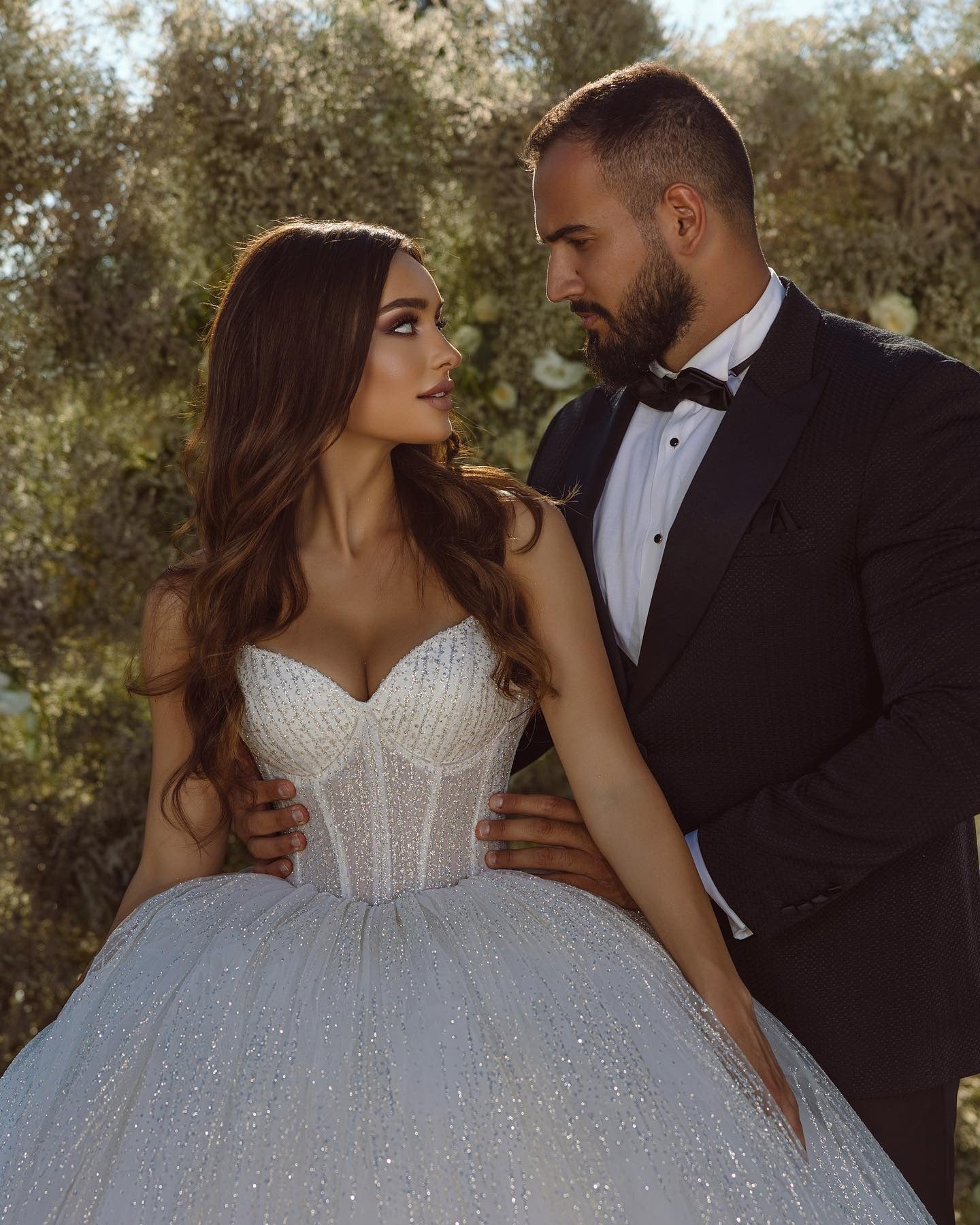 Bonitos vestidos de novia para mujer Vintage una línea Sexy sirena fuera del hombro sin mangas romántico esponjoso estilo princesa vestidos de novia 