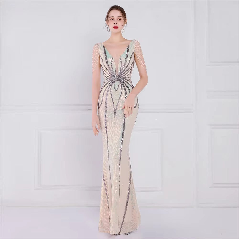 Sexy zwart witte maxi pailletten zomerjurk vrouwen elegant verjaardagsfeestje lange jurken luxe formele prom avondjurken vestidos