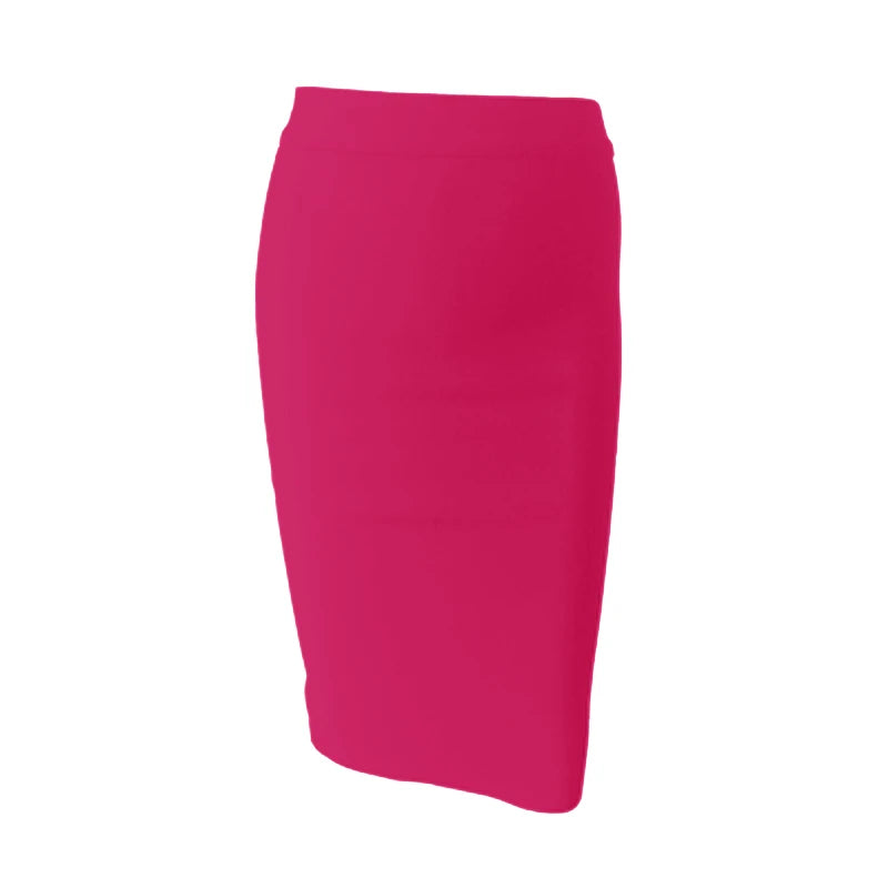 Wholesale Women Summer Fashion Sexy Black Blue Orange Red Beige Bandage Skirt 2022 Designer A Line Pencil Skirt Faldas 60cm