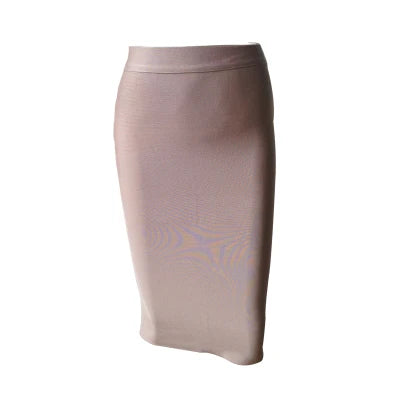 Venta al por mayor de faldas de vendaje sexys de verano para mujer, de diseño en negro, azul, naranja, rojo y beige, de 60 cm, 2022