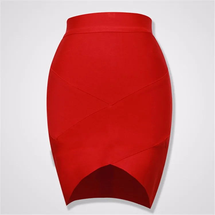 High Quality Ladies Rayon Thick Short Rayon Bandage Skirt Cocktail Party Cute Mini Skirt Vestidos