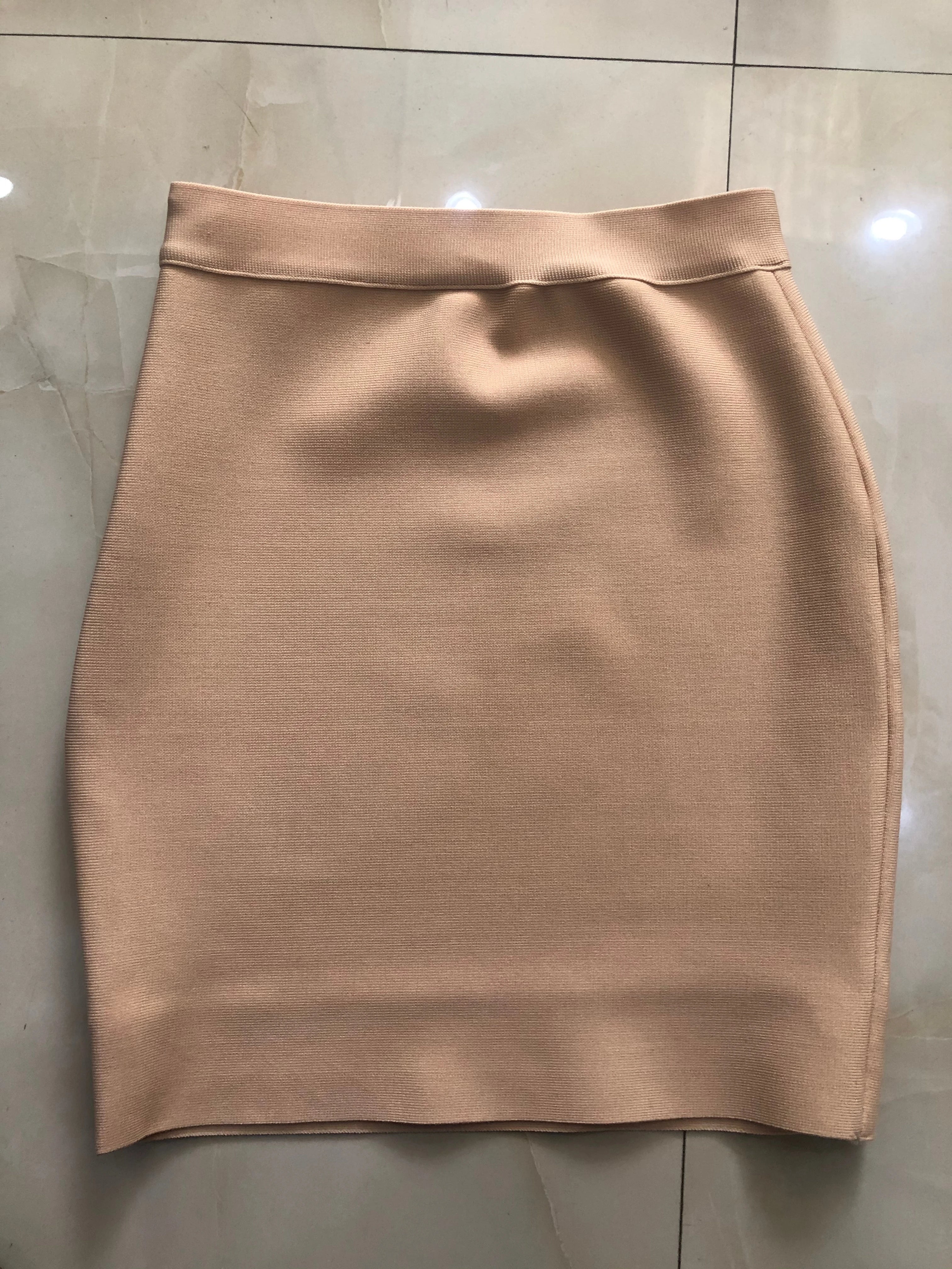 Candy Color Sexy Women Bodycon Mini Bandage Skirt 2021 Designer Fashion Black Pencil Skirt Faldas 43cm