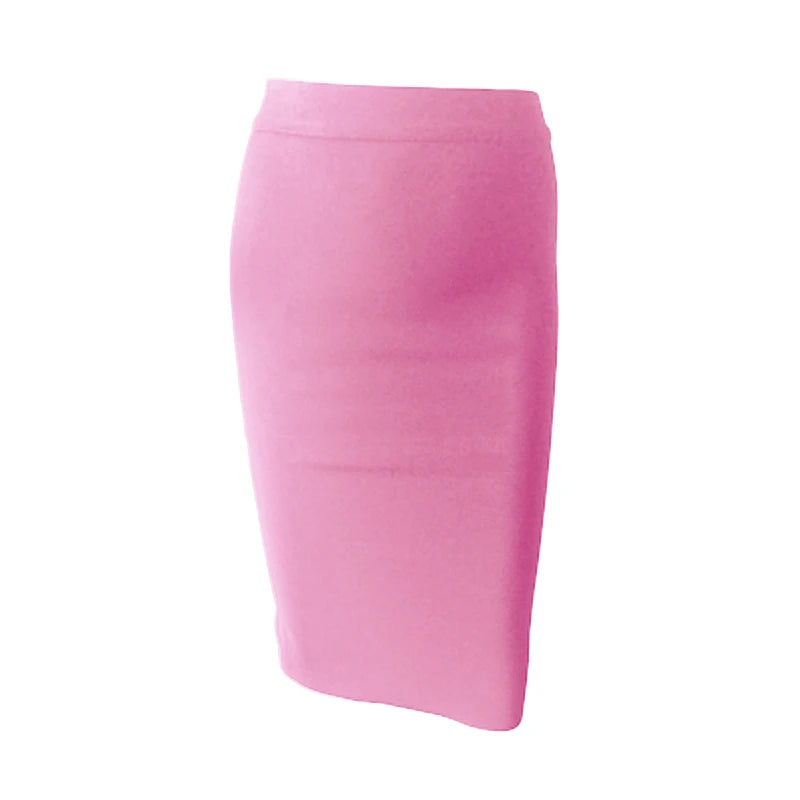 Wholesale Women Summer Fashion Sexy Black Blue Orange Red Beige Bandage Skirt 2022 Designer A Line Pencil Skirt Faldas 60cm