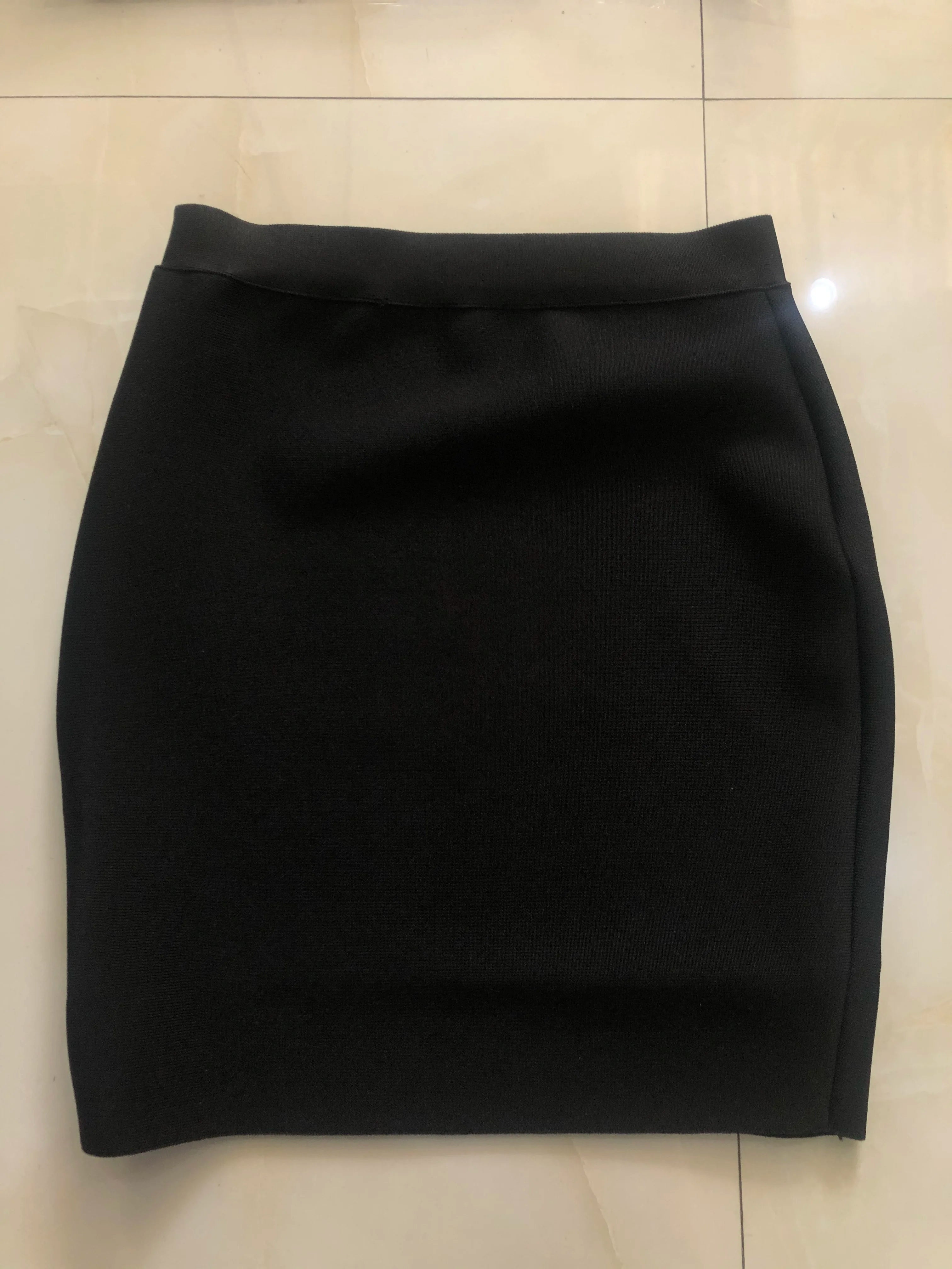 Candy Color Sexy Women Bodycon Mini Bandage Skirt 2021 Designer Fashion Black Pencil Skirt Faldas 43cm