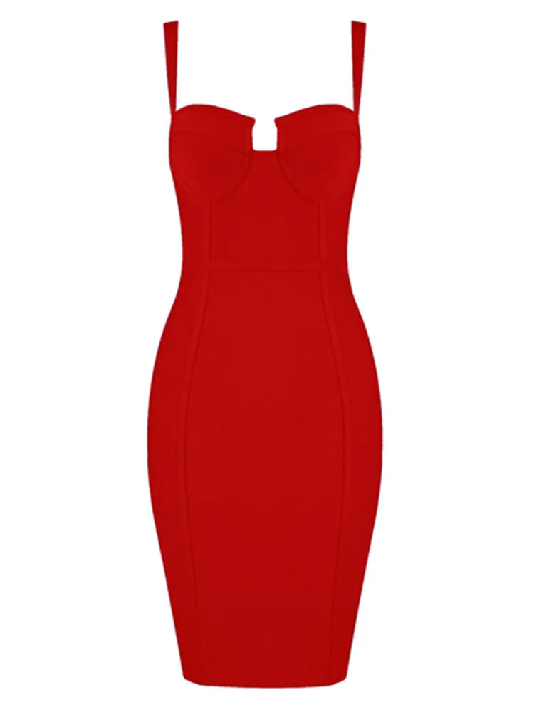 9 Colors Ladies Sexy Blue Yellow Black Rayon Women Summer Bandage Dress Celebrity Designer Fashion Party Dress Vestido