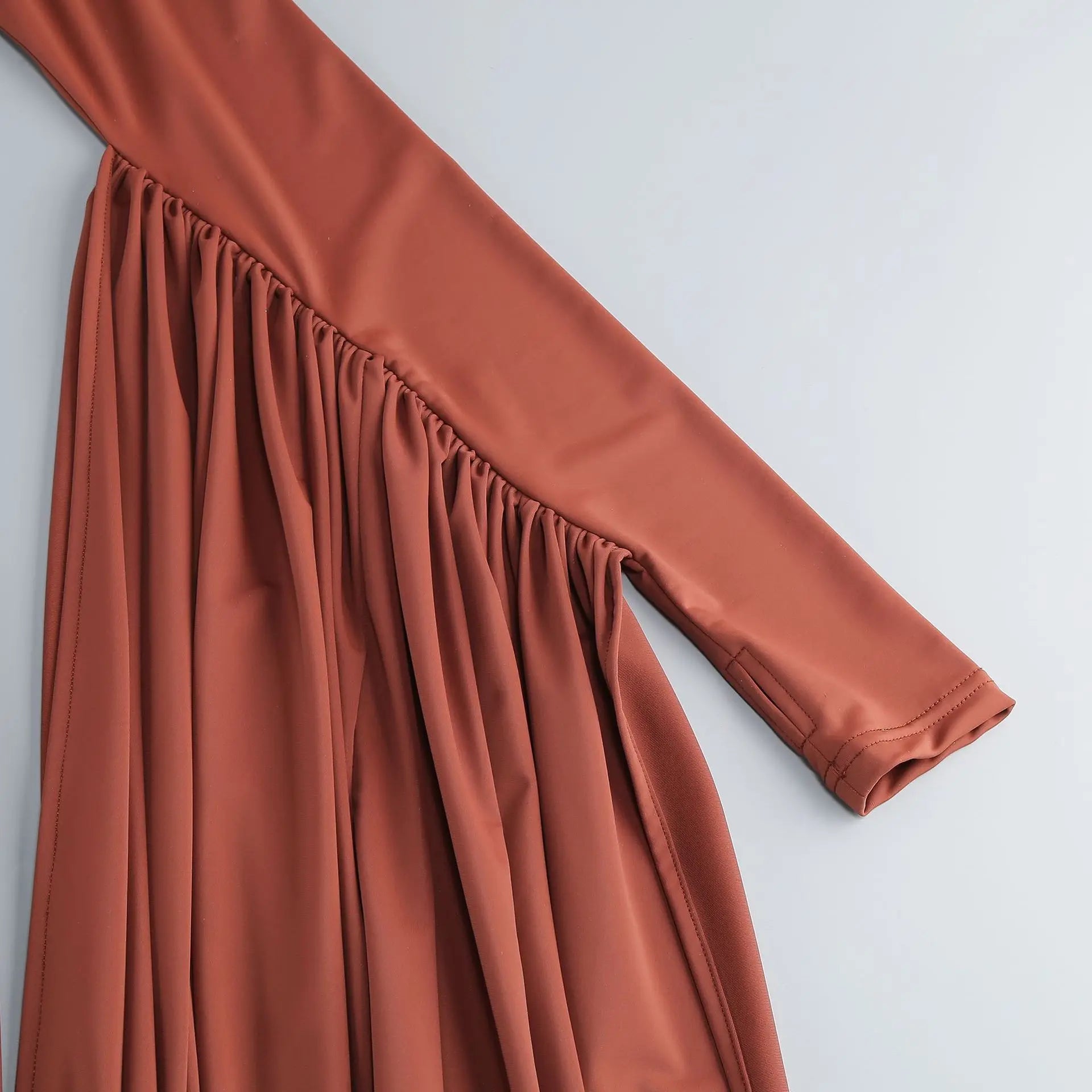 2025 New Sexy Off-shoulder Long Skirt High-end Women's Slim Single-sleeved Dress Celebrate Evening Party Outfit Wholesale