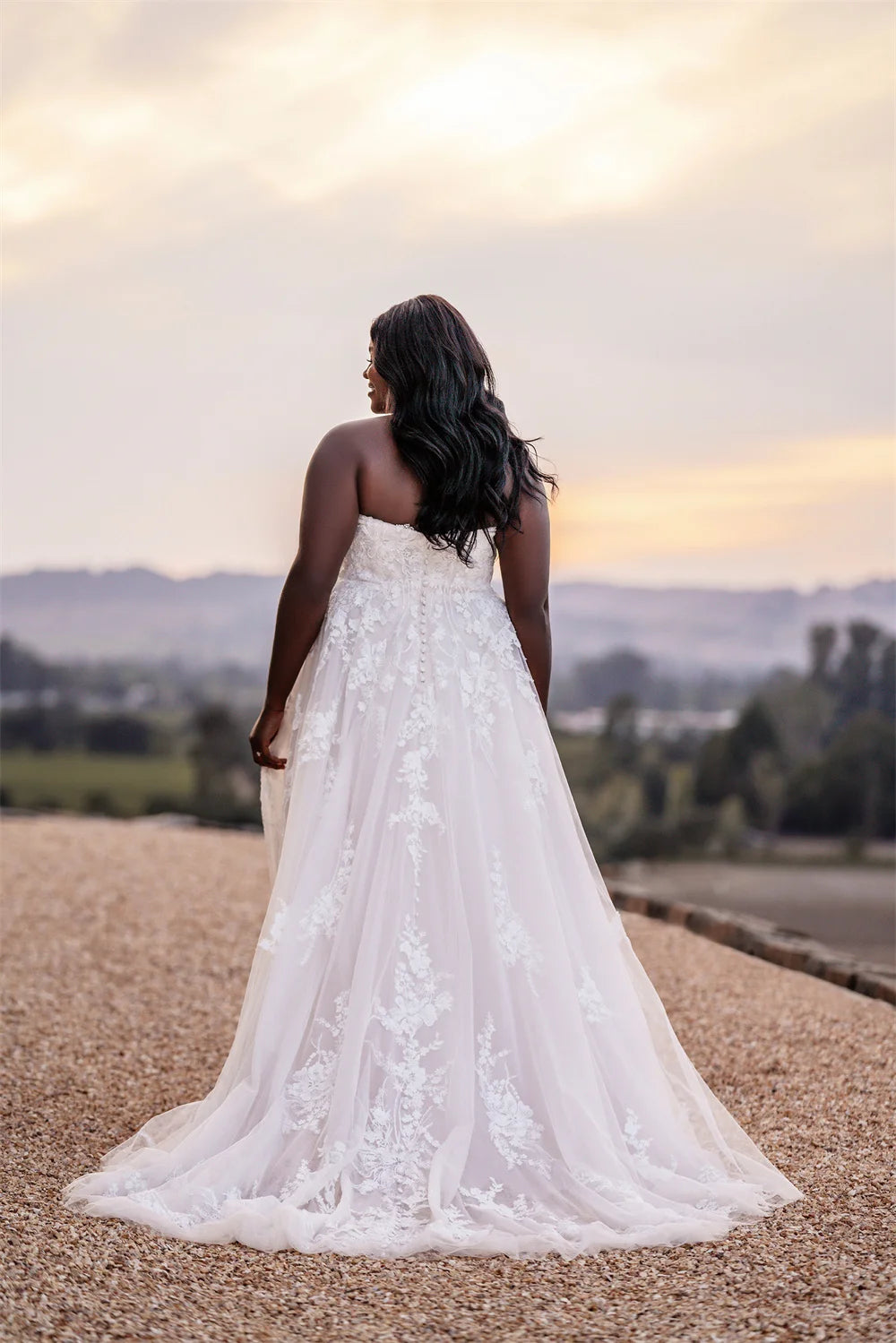 Charming V-neck Full Lace Applique Boho Beach A Line Wedding Dresses Custom Made Formal Bridal Grown Rode De Morrie