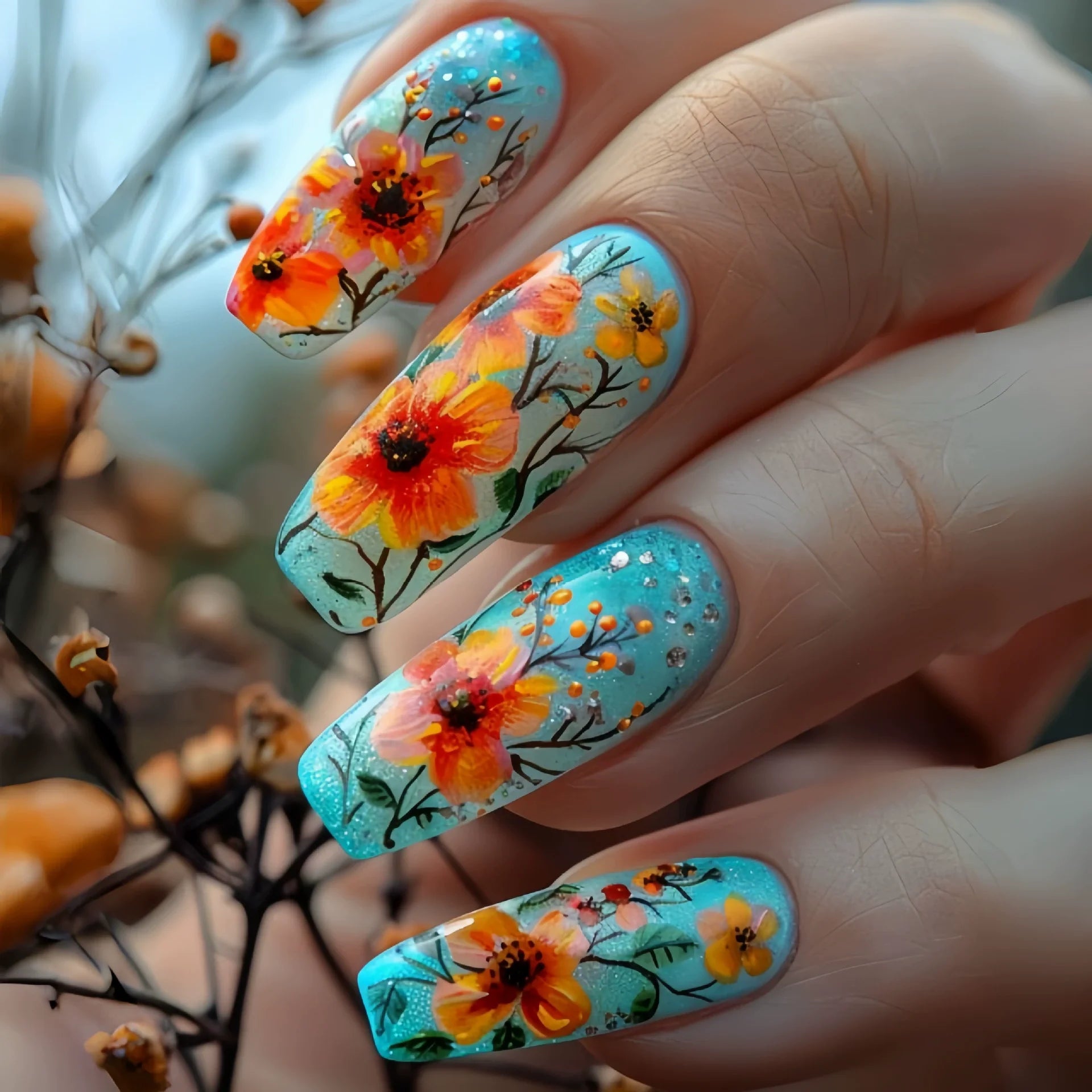 24Pcs Ladder-shaped Ballet Fake Nail Wearable French Colorful Stripe Press on Nails with Jelly Glue Art Fashion Acrylic Manicure