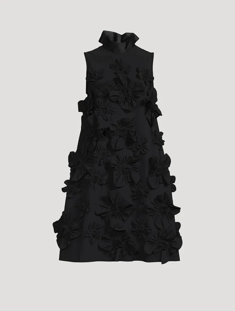 Elegant Ladylike Short Skirt Heavy Embroidery Splicing Belted Dress Women's Fashion Spring New Arrival Sleeveless Dress