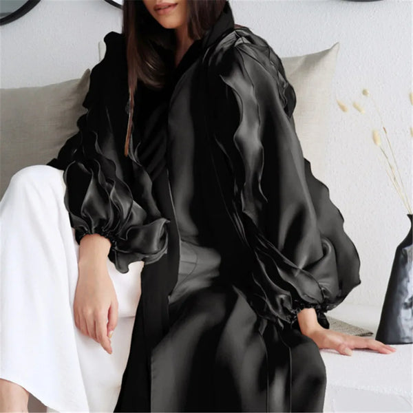 2024 Summer Elegant Women Muslim Open Abayas Cardigan Long Maxi Dresses Turkey Kimono Ramadan Kaftan Arab Robe Belt Dubai Caftan