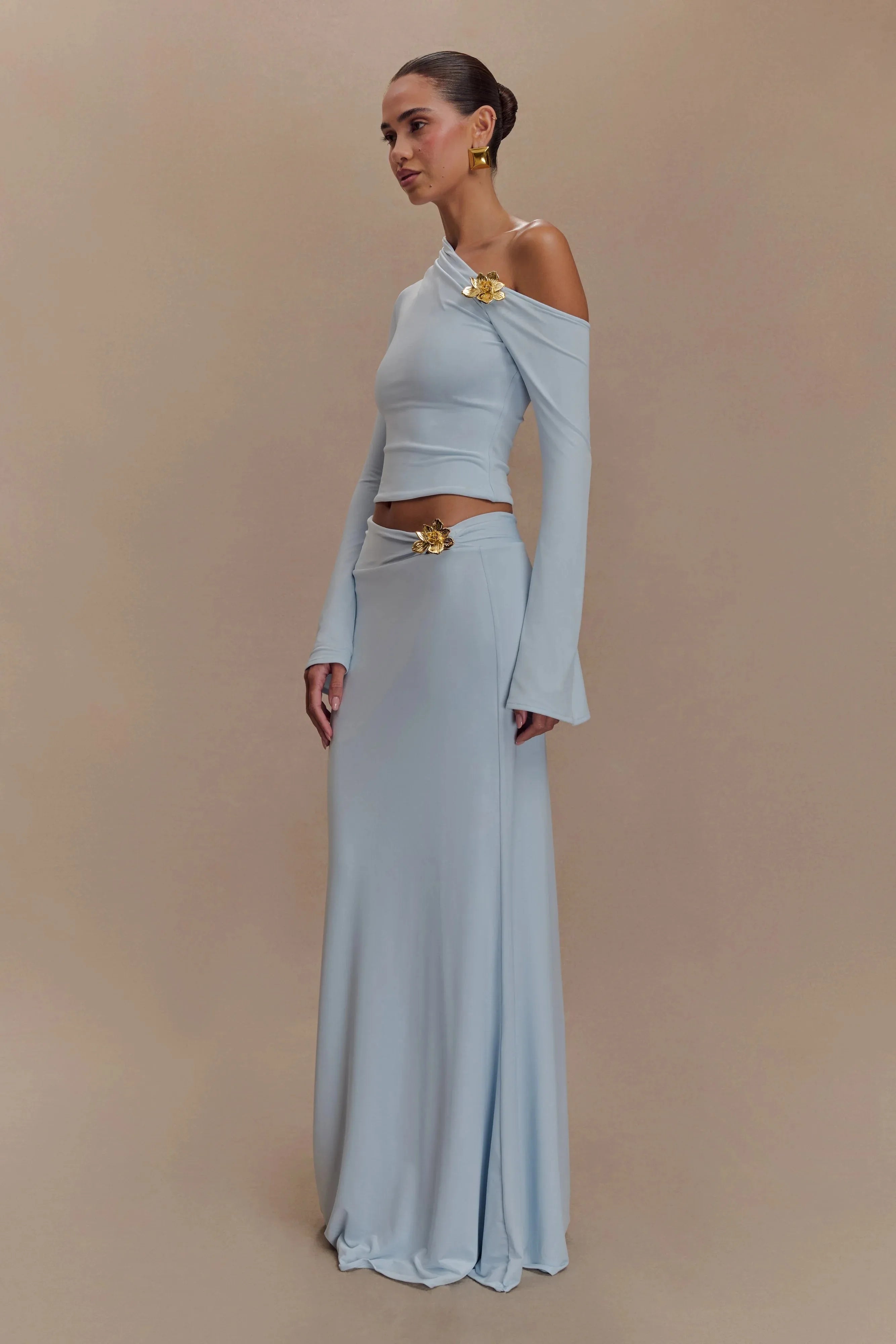 2025 New Arrival Women Long Sleeve Sexy 2 Pieces Bodycon Long Dress Celebrate Evening Party Cocktail Birthday Outfit