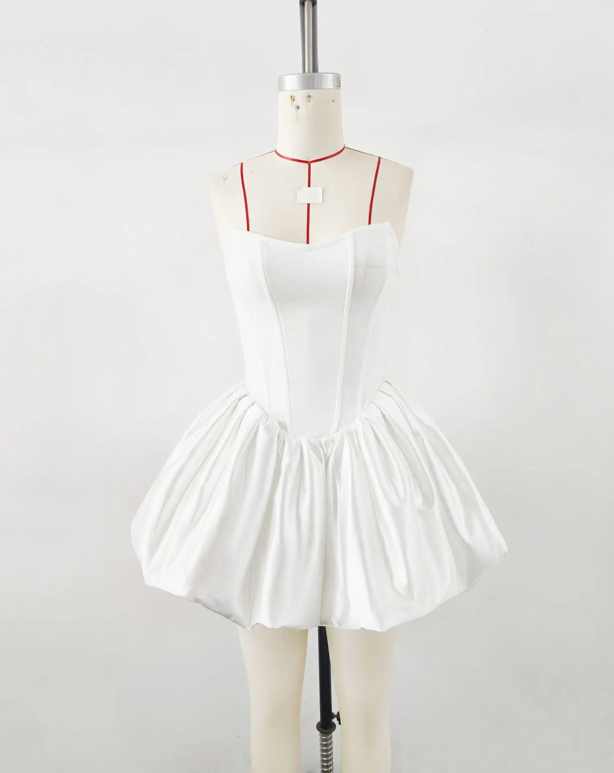 White Black Color Women Sexy Strapless Ball Gown Mini Bandage Dress Celebrate Fashion Birthday Party Girls' Vacation Dress