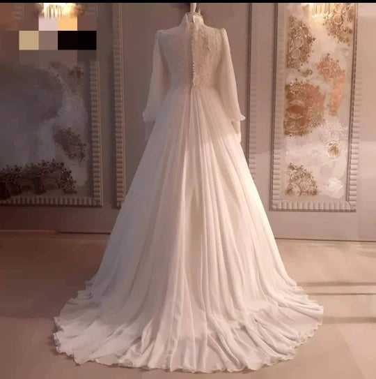 Abiti da sposa in pizzo musulmano abiti da sposa