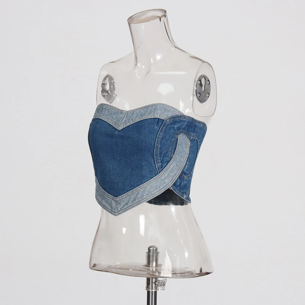 TWOTWINSTYLE Colorblock Vintage Tank Tops For Women Slash Neck Sleeveless Patchwork Folds Slimming Vest Female Fashion Clothing