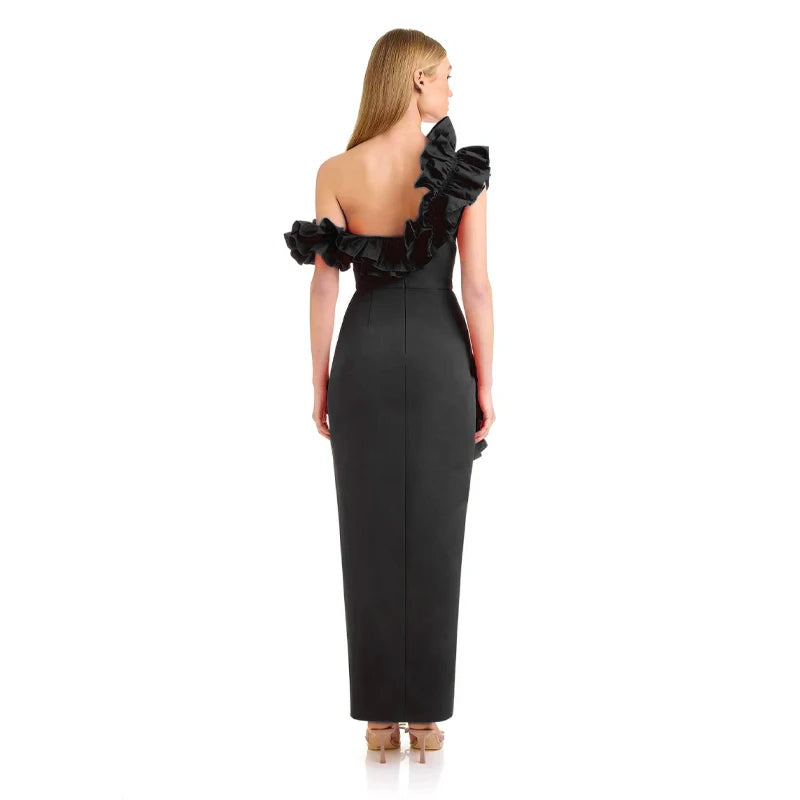 Red Black Color Women Sexy Slash Neck Off the Shoulder Florals Bodycon Long Bandage Dress Fashion Evening Party Dress