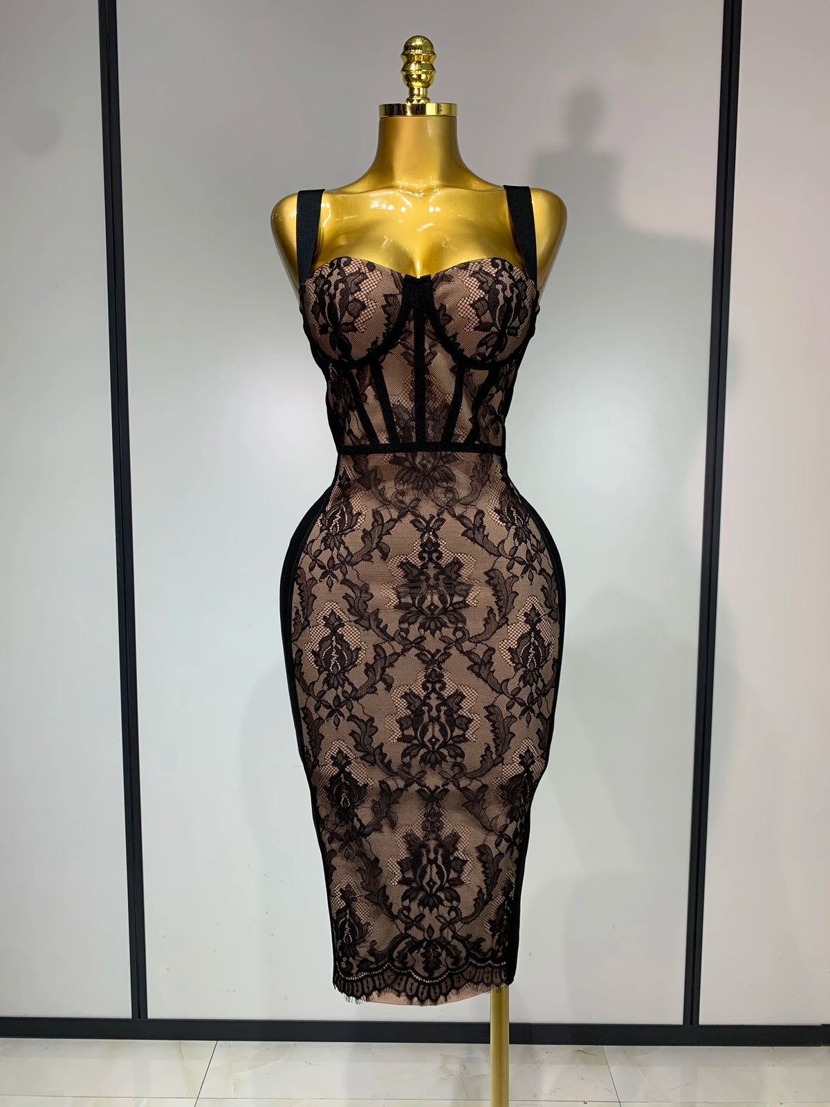 Sexy Black Lace Bodycon Bandage Dress 2025 New Arrivals Women Luxury Vintage Elegant Evening Party Dress Birthday Club Vestido