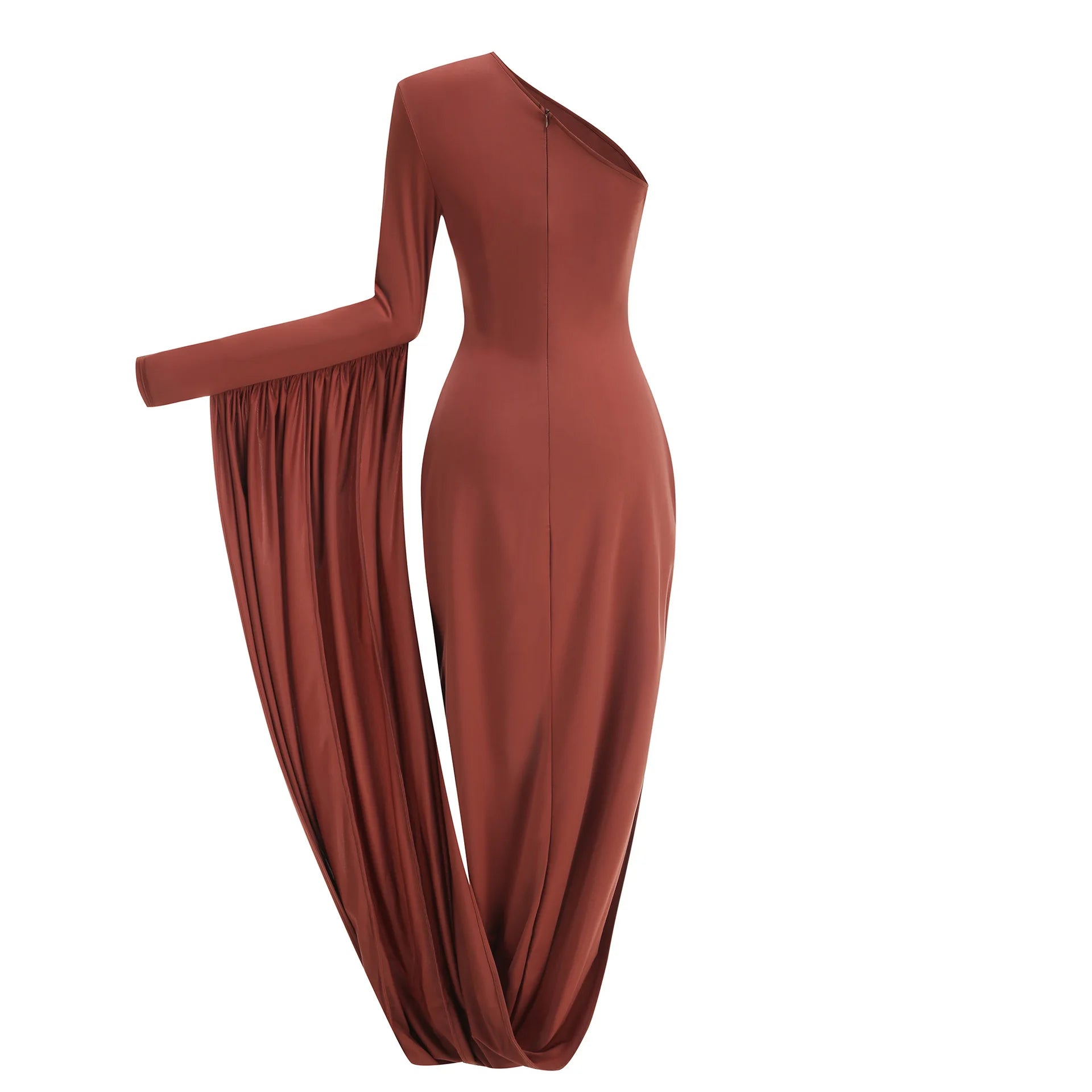2025 New Sexy Off-shoulder Long Skirt High-end Women's Slim Single-sleeved Dress Celebrate Evening Party Outfit Wholesale