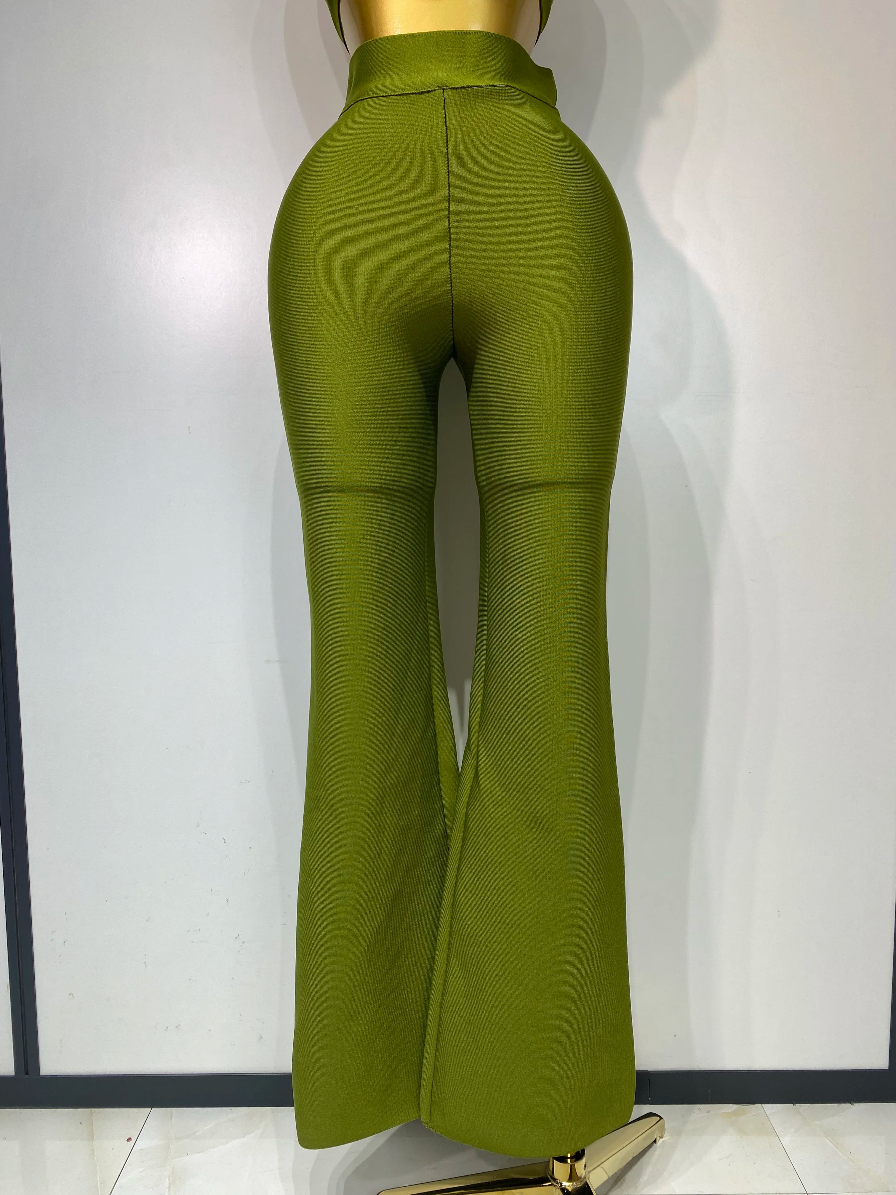 Women Sexy Bandage Crop Top Pant Set Evening Party Club Luxury Birthday High Street Fashion Elegant Luxury Birthday Outfit ﻿