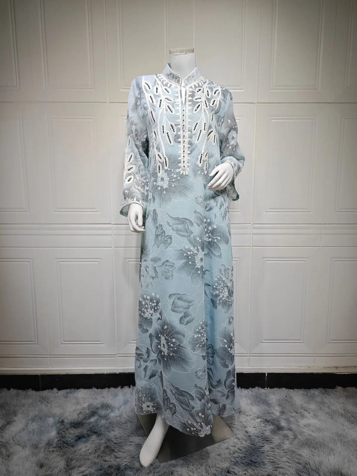 Ramadan Dubai Abaya Muslim Woman Maxi Dress Beaded Embroidery Abbayas Kebaya Caftan Marocain Femme Robe Islam Jalabiya Vestidos