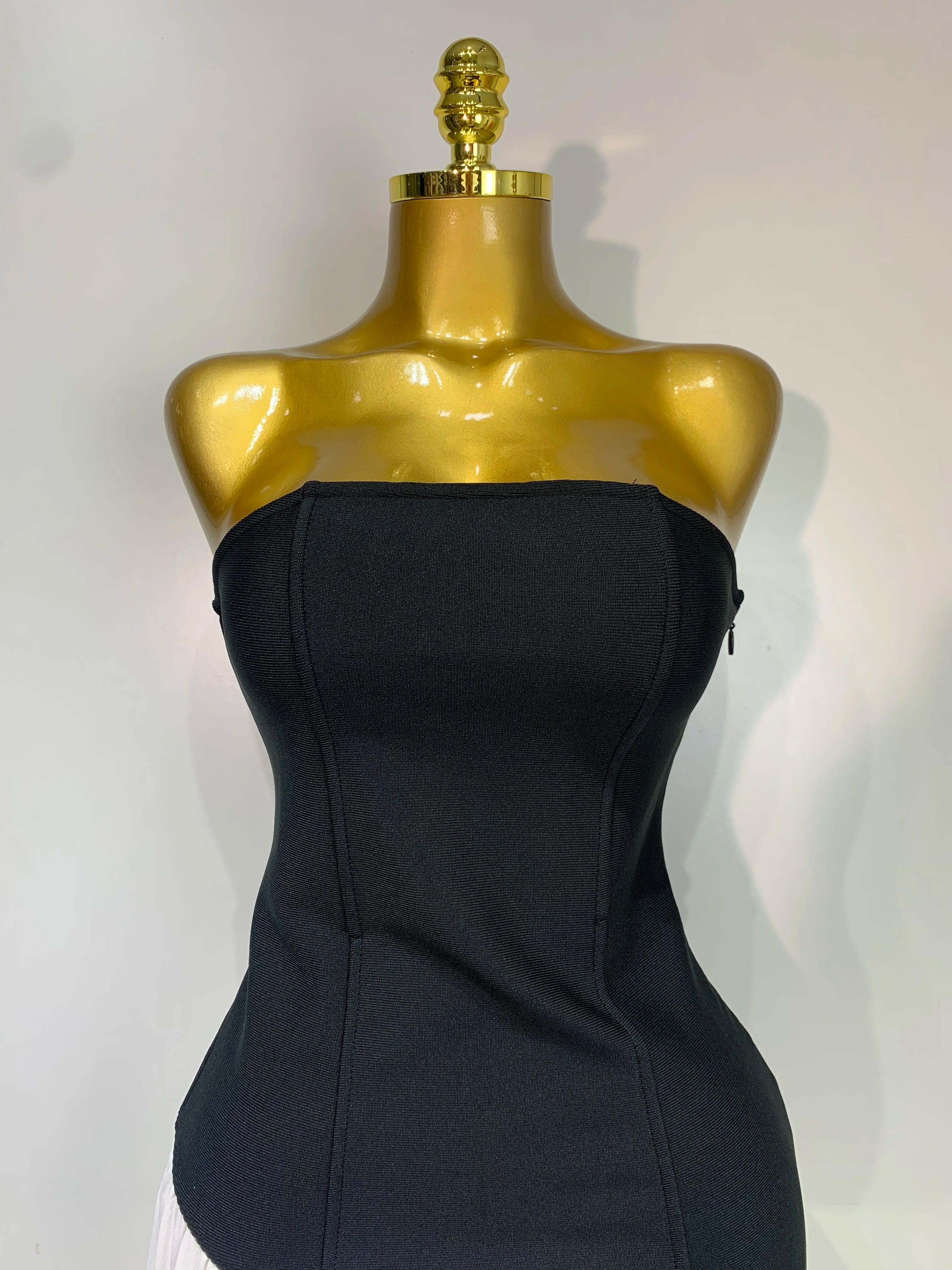 Sexy Strapless Backless Patchwork Maxi Long Bodycon Bandage Dress 2025 Celebrity  Elegant Evening Party Luxury Birthday Dress