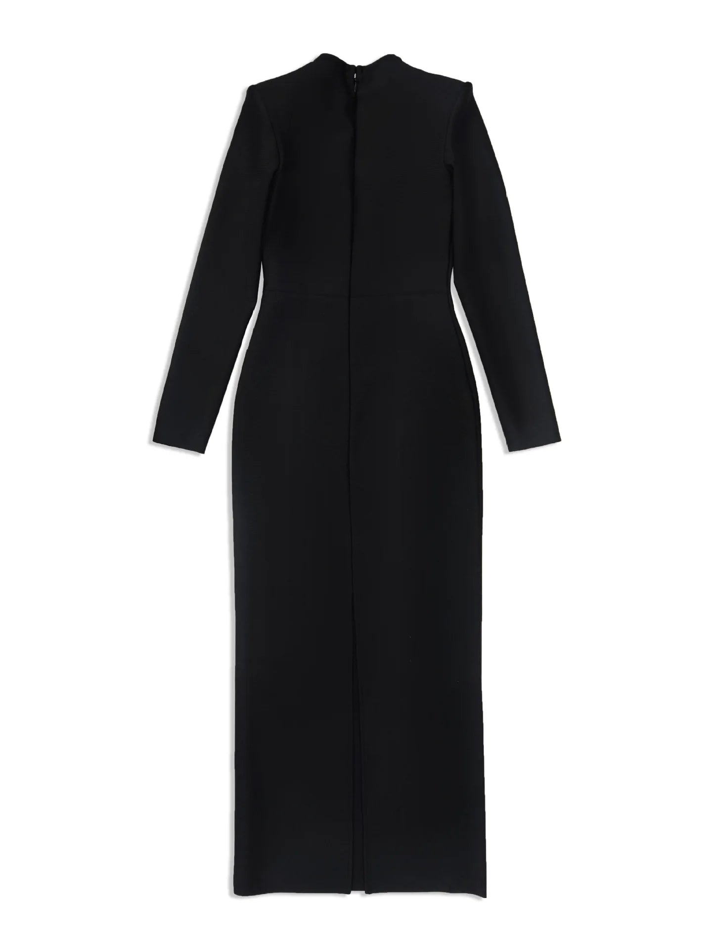 Top Quality Women Long Sleeve Shinning Crystal Keyholes Bodycon Bandage Long Dress Elegant Evening Party Celebrate Outfit
