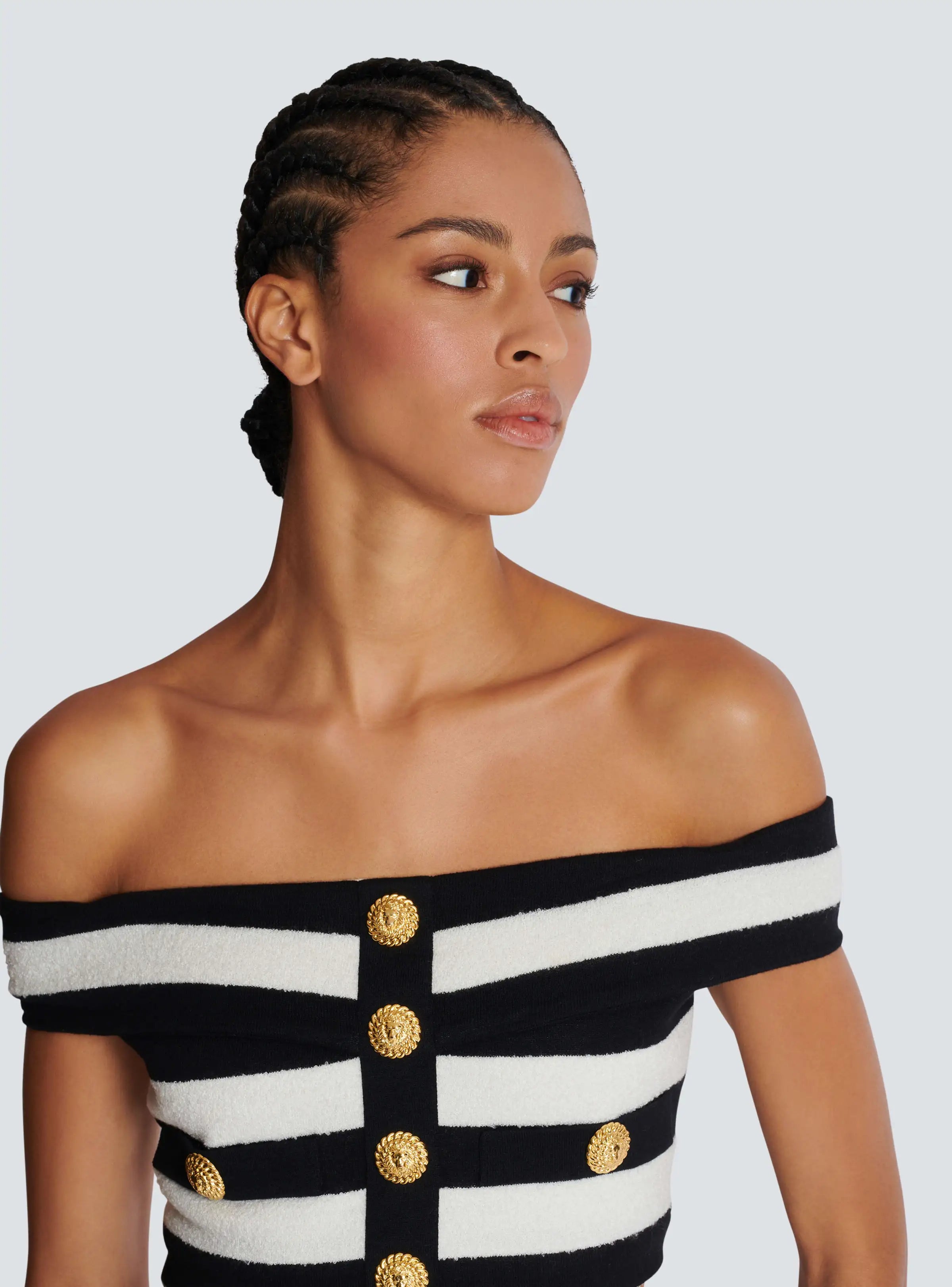 2024 New Women Sexy Slash Neck Striped 2 Pieces Bodycon Bandage Mid-calf Dress Fashion Celebrate Office Lady Elegant Wear
