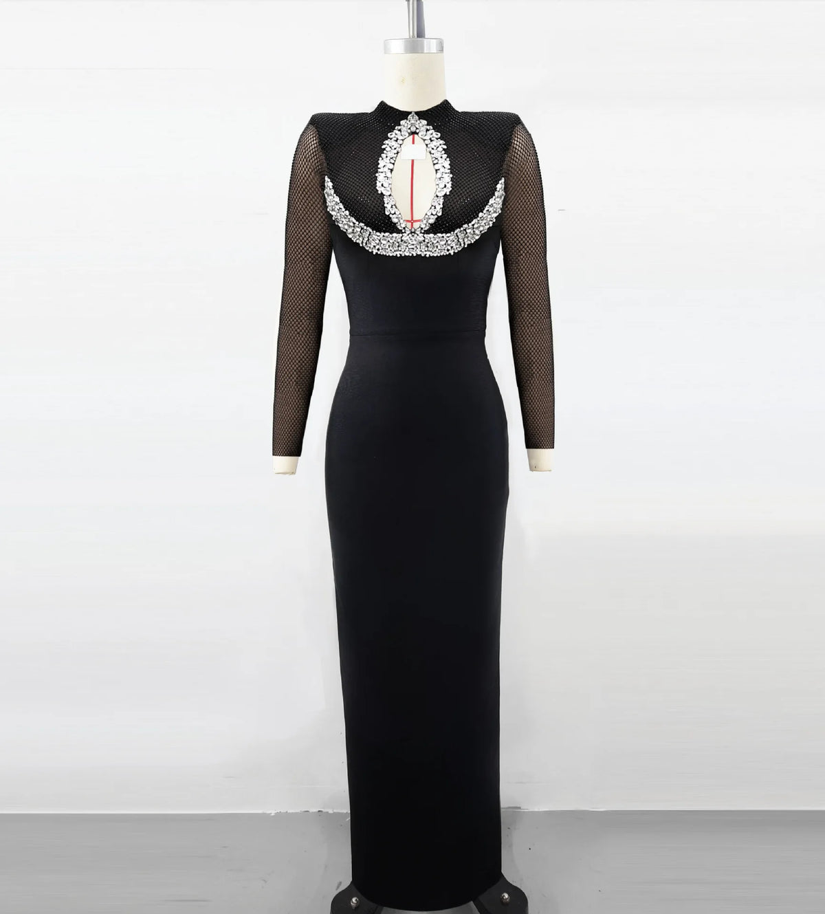2025 New Women Long Sleeve Sexy Keyholes Shinning Sequins Bodycon Long Bandage Dress Elegant Evening Party Celebrate Wear