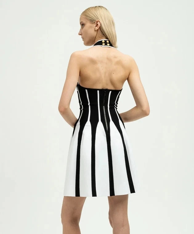 High Quality Celebrity Fashion Red Carpet Dress Women Sexy Halter A-Line Mini Bandage Evening Party Dress Wholesale