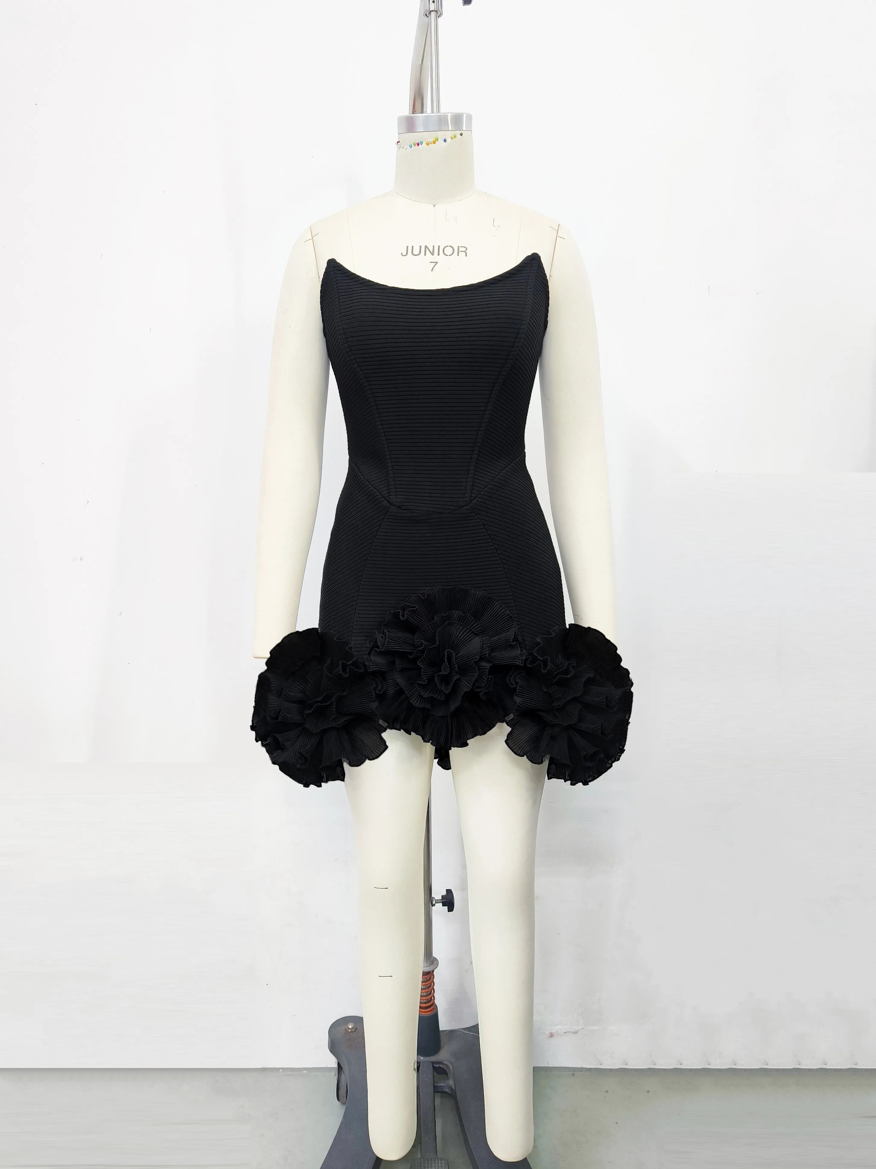 High Quality Women Sexy Strapless Bodycon Mini Bandage Dress Florals Celebrate Girls' Birthday Party Nightclub Outfit