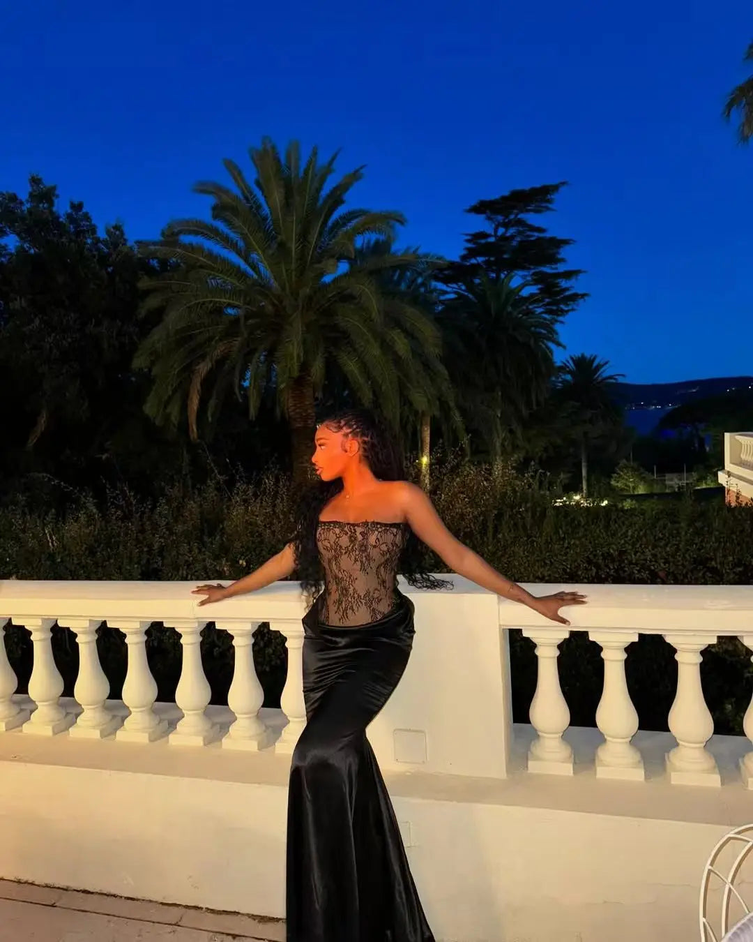 Black Color Women Sexy Lace Strapless Long Bandage Dress Celebrate Fashion Nightclub Party Birthday Outfit 2025 New Style