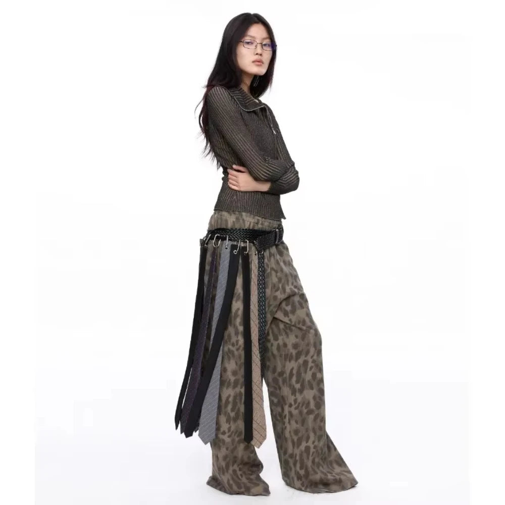 TWOTWINSTYLE colorblock fashion spliced Leather belt for women patchwork necktie Luxurious belts female Accessories style new