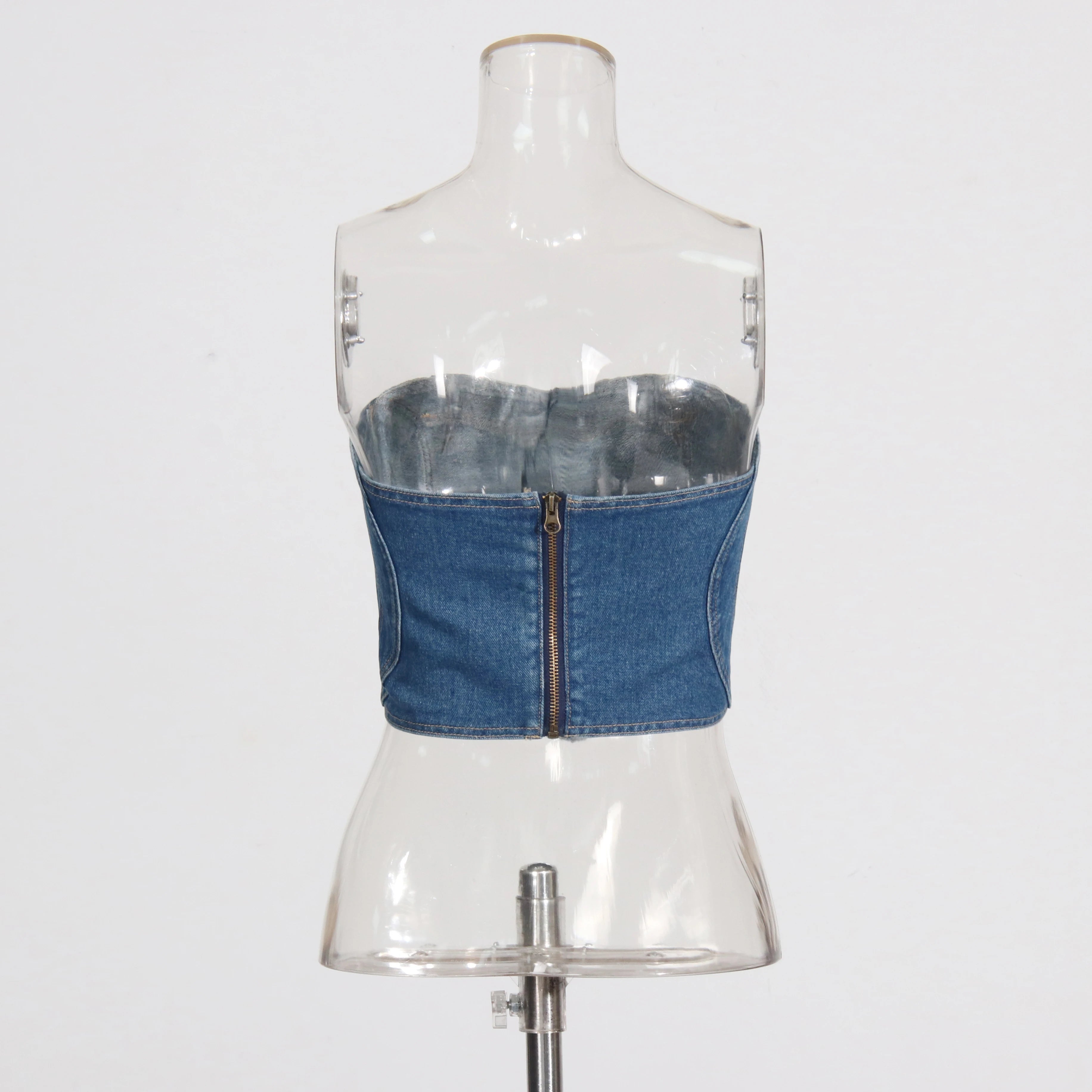 TWOTWINSTYLE Colorblock Vintage Tank Tops For Women Slash Neck Sleeveless Patchwork Folds Slimming Vest Female Fashion Clothing