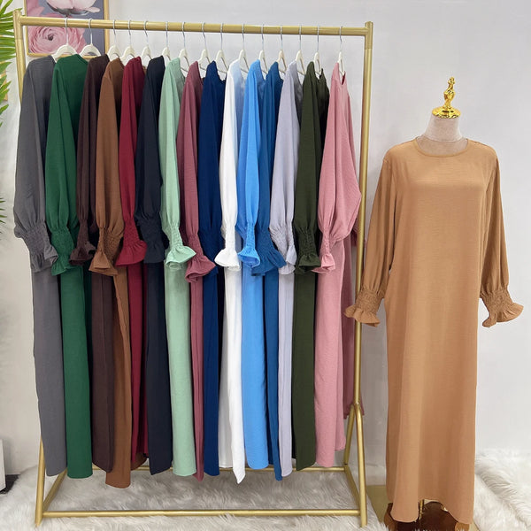 Modest Abayas for Women Muslim Ramadan Eid Prayer Dress Turkey Kaftan Islam Arab Robe Dubai Kaftan Loose Femme Musulmane Clothes