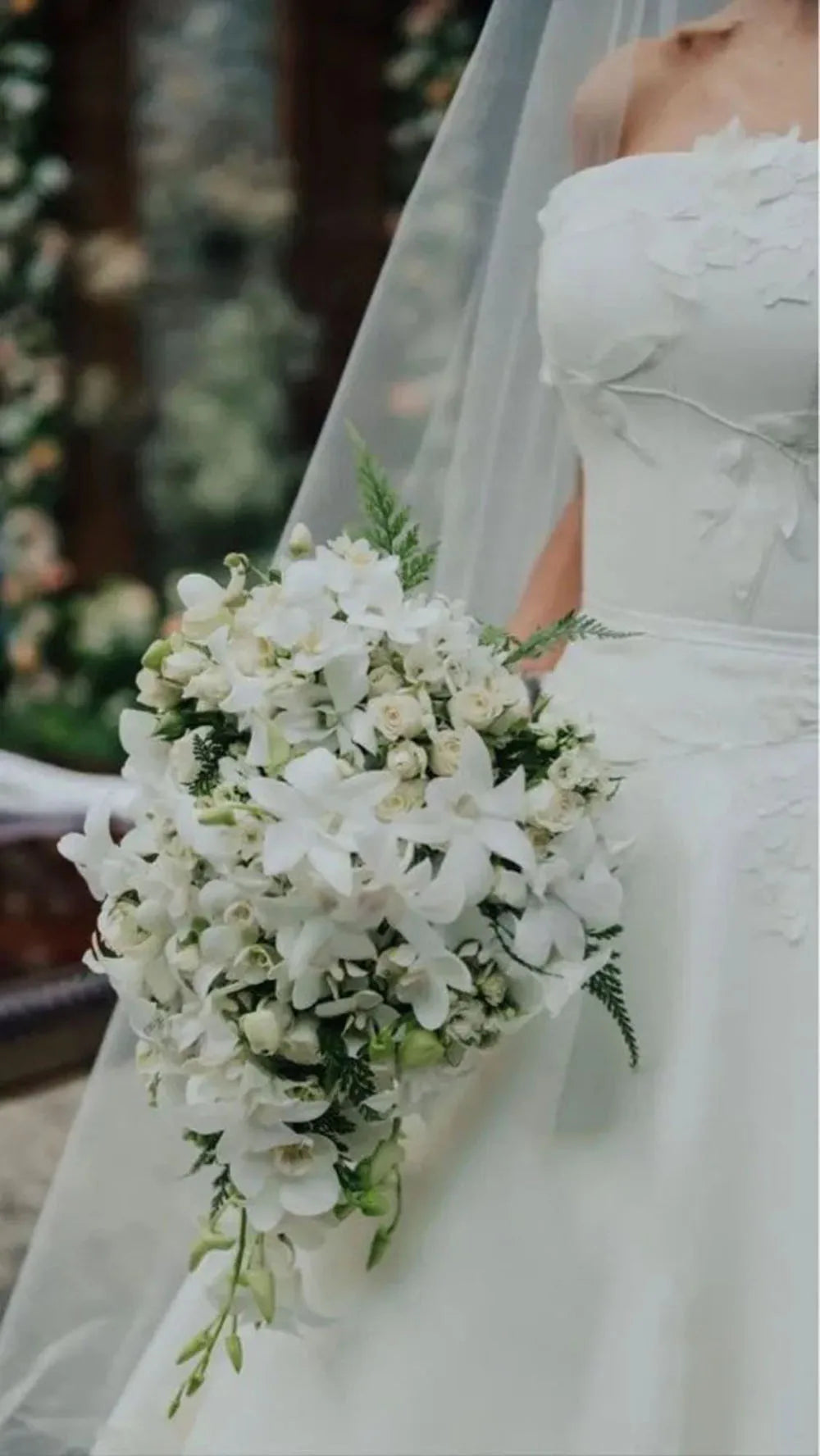 SoDigne Elegant A Line Wedding Gown Strapless Sleeveless 3D Flower Women Wedding Dresses Satin Brides Dress Party Gown