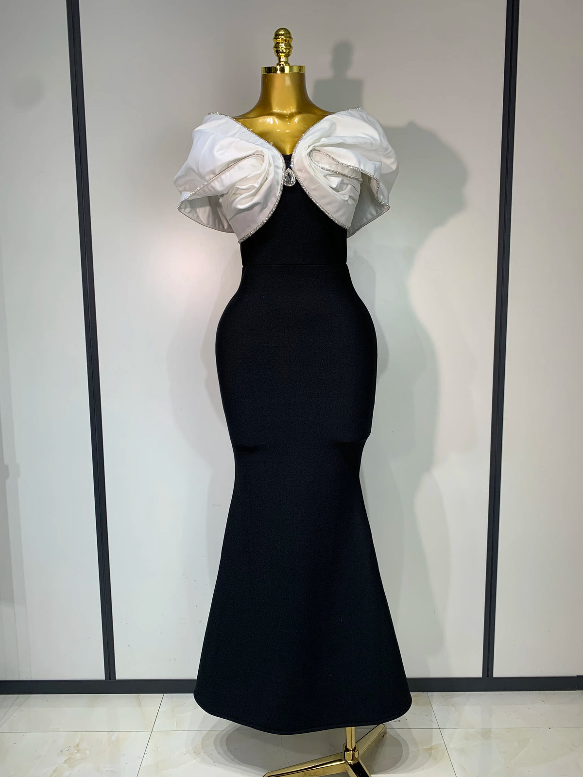 Women Sexy Off Shoulder Rhinestone Bodycon Maxi Long Bandage Dress 2025 Celebrity  Elegant Evening Party Luxury Birthday Outfit