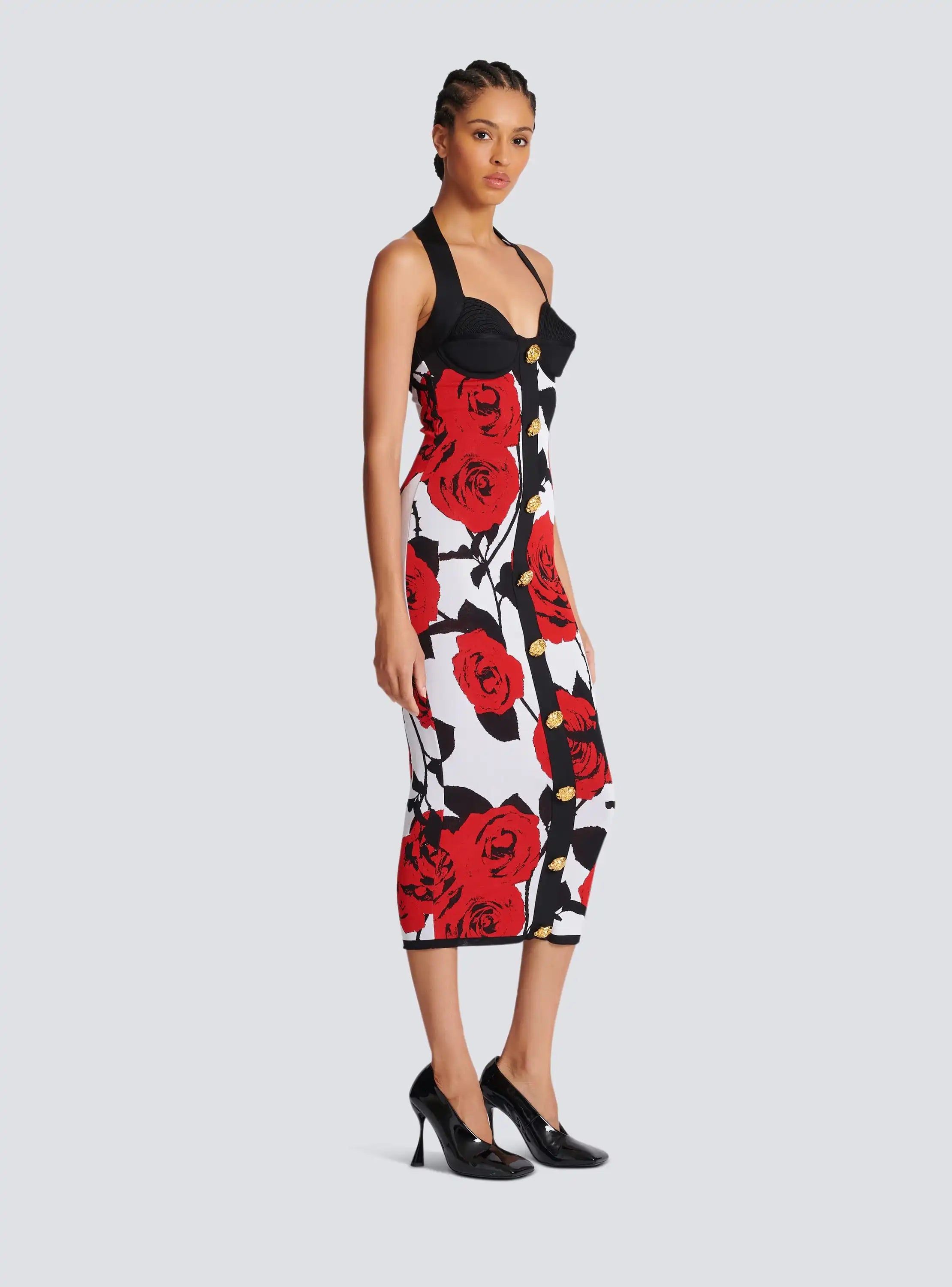 Top Quality Women Sexy Halter Backless Bodycon Mid-calf Bandage Dress Elegant Evening Party Celebrate Dress High Quality