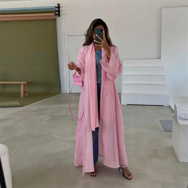 Eid Party Ramadan Abaya Muslim Women Open Cardigan Maxi Dresses Turkey Kaftan Arab Kimono Long Robe Dubai Islam Morocco Jalabiya