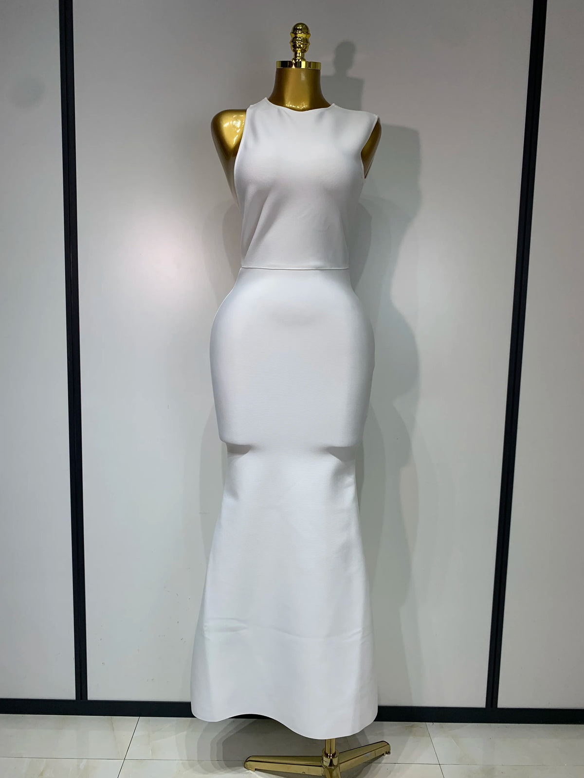 Women Sexy Sleeveless Backless Design Bodycon Bandage Dress 2025 Celebrity Elegant Evening Club Party Luxury Birthday Dresses