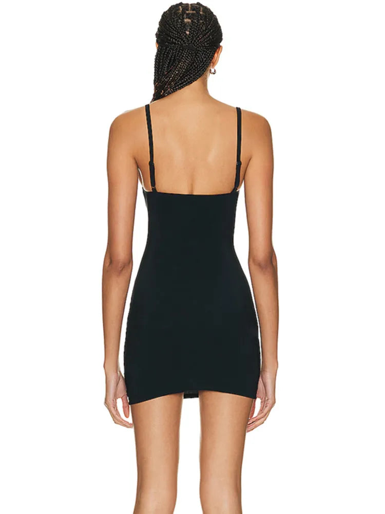 Women Summer Sexy Sleeveless Backless Sequined Black Mini Gowns Bandage Dress Elegant Celebrity Evening Party Club Dress