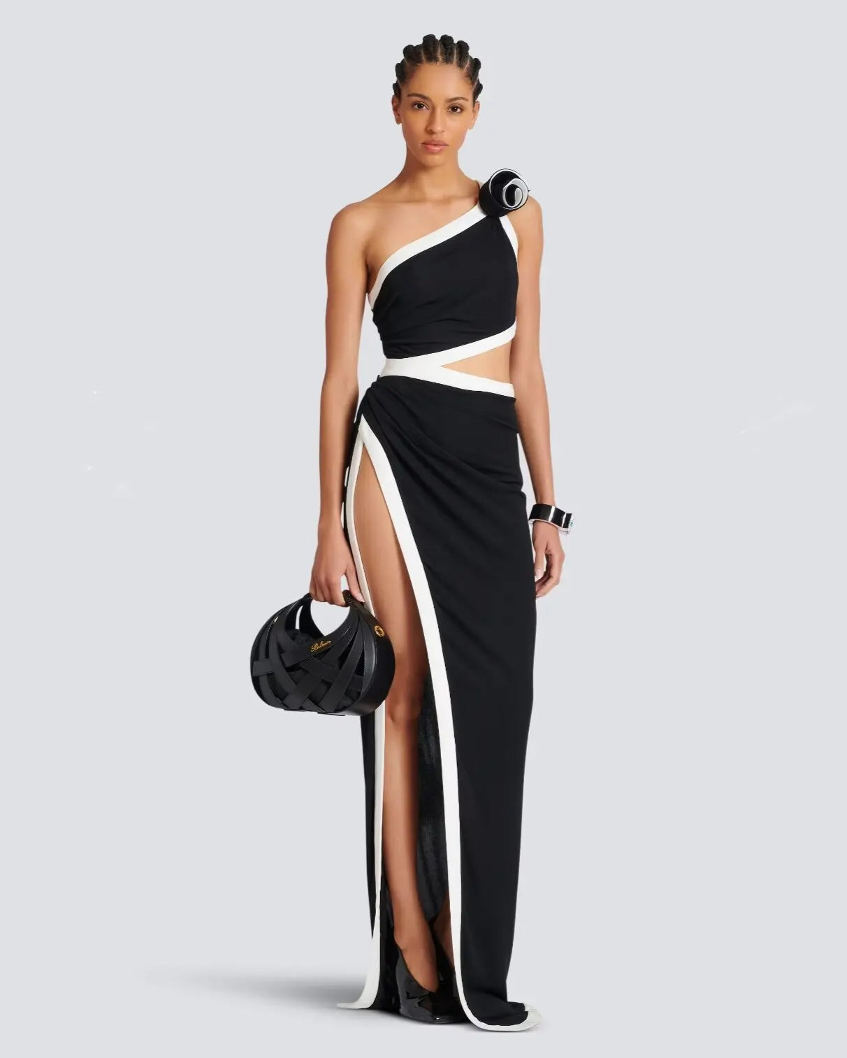 2024 New Summer Wpmen Sexy One Shoulder Florals High Split Bodycon Long Bandage Dress Celebrity Photo Shoot Evening Party Dress