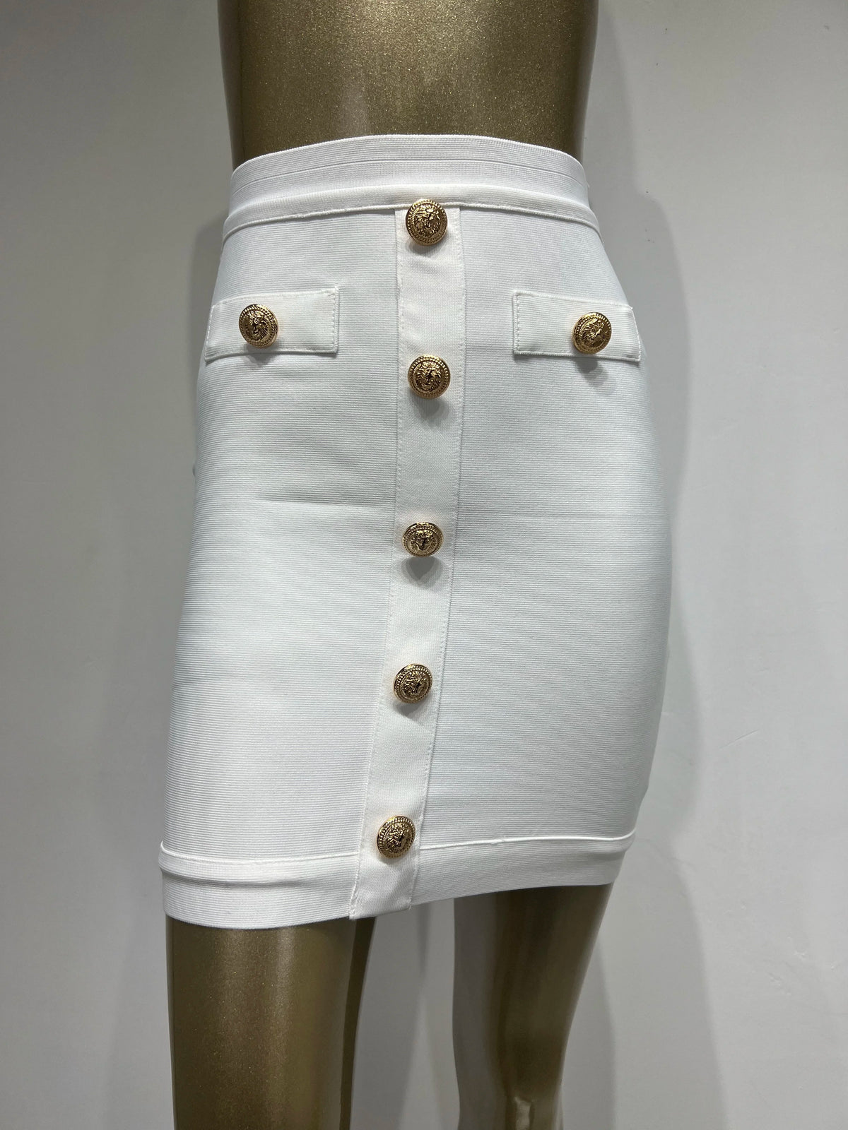 5 Colors Women Sexy Button Fashion Bodycon Mini Skirts Rayon Bandage Pencil Skirt Celebrate Casual Wear High Quality