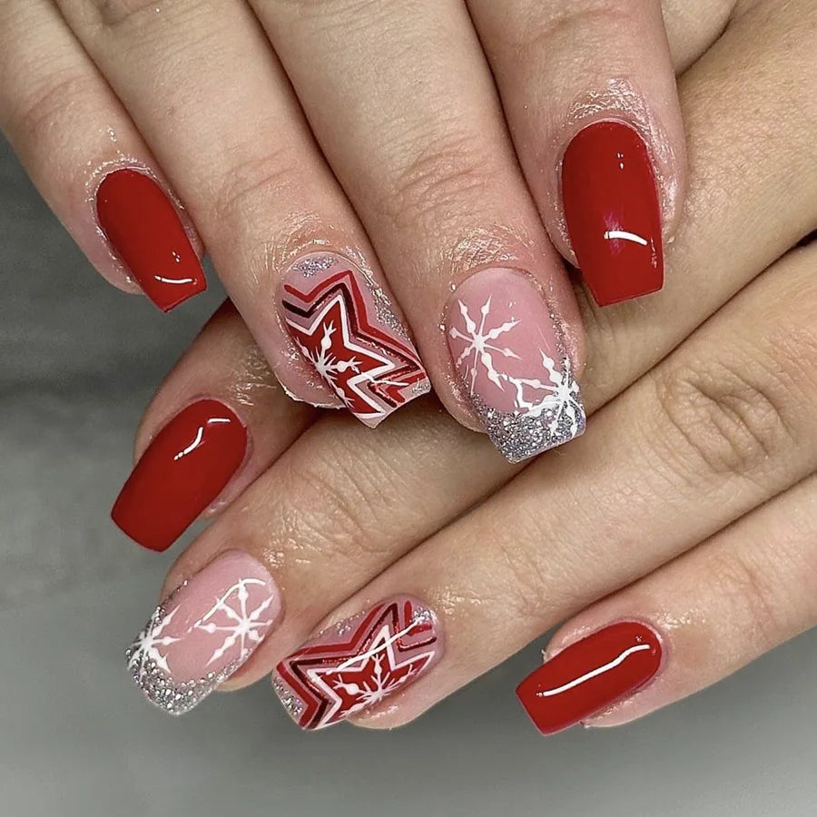 Pink Purple False Nails Y2K Press on Nails Full Cover French Ballet Fake Nails Tips for Women Girls Halloween Christmas Party