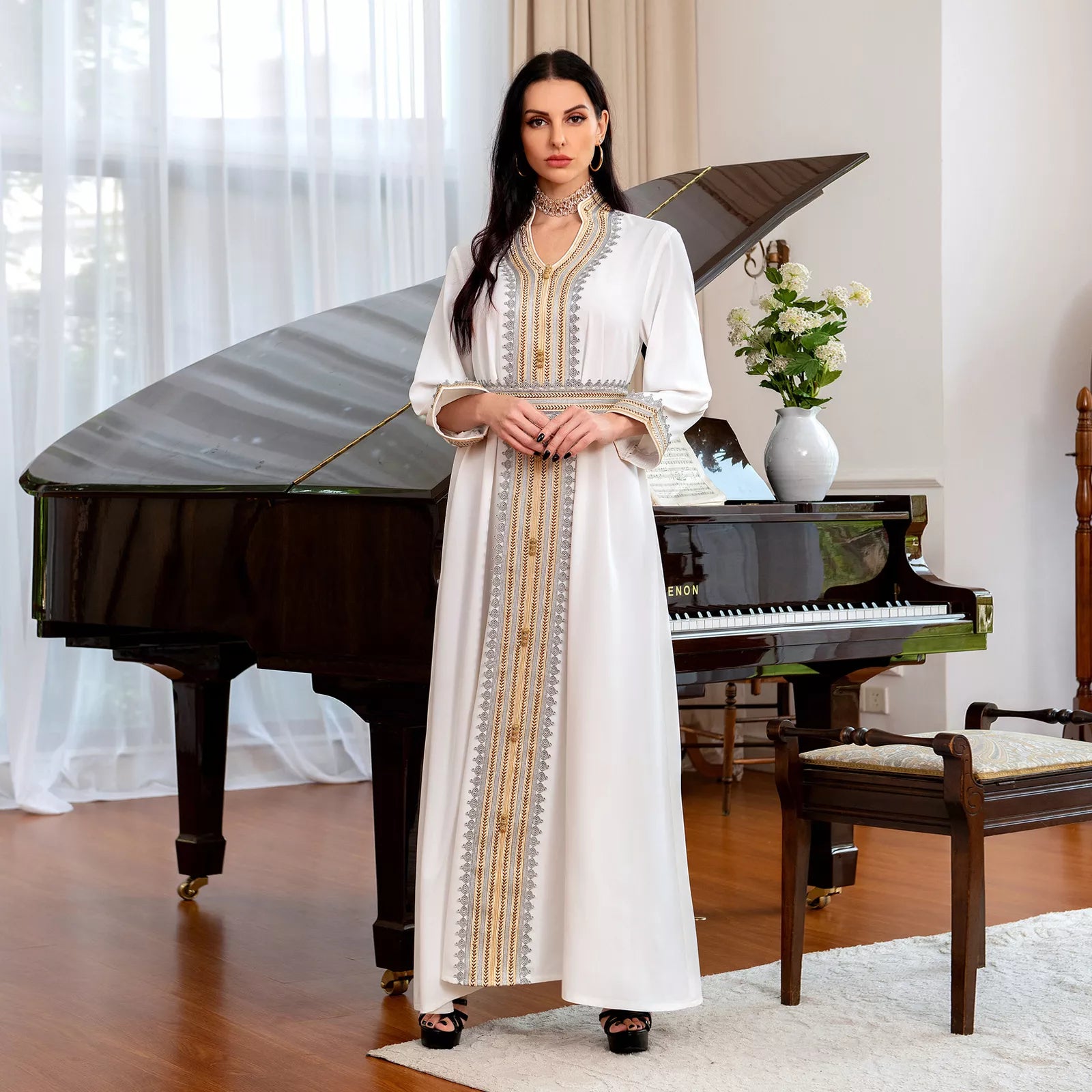 ABAYAS Fita de renda sólida de renda sólida com-deco