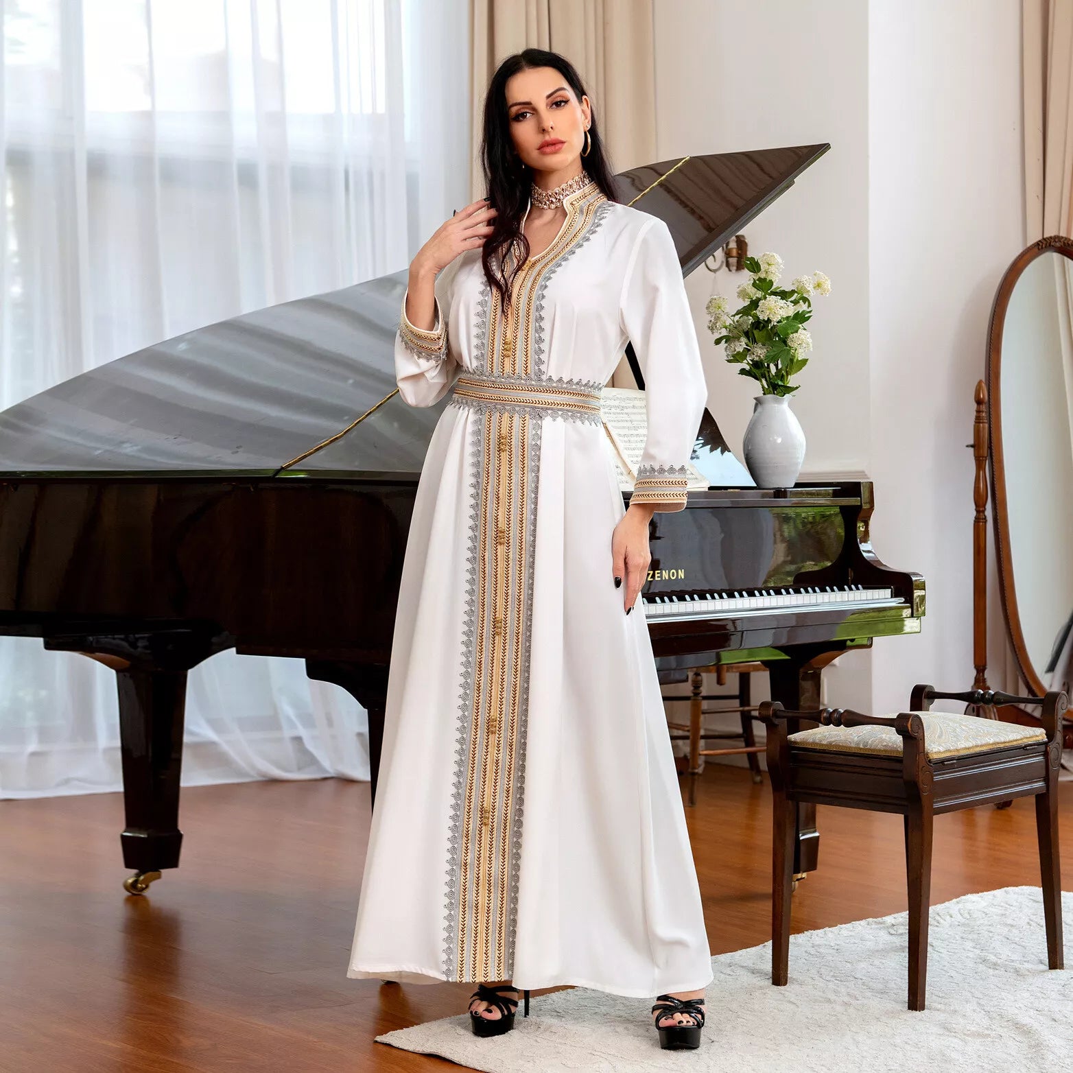 ABAYAS Fita de renda sólida de renda sólida com-deco